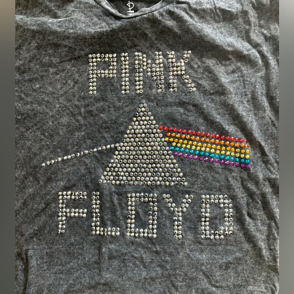 Rhinestone Pink Floyd shirt they sent me 2 so this one has never been worn - Picture 2 of 3